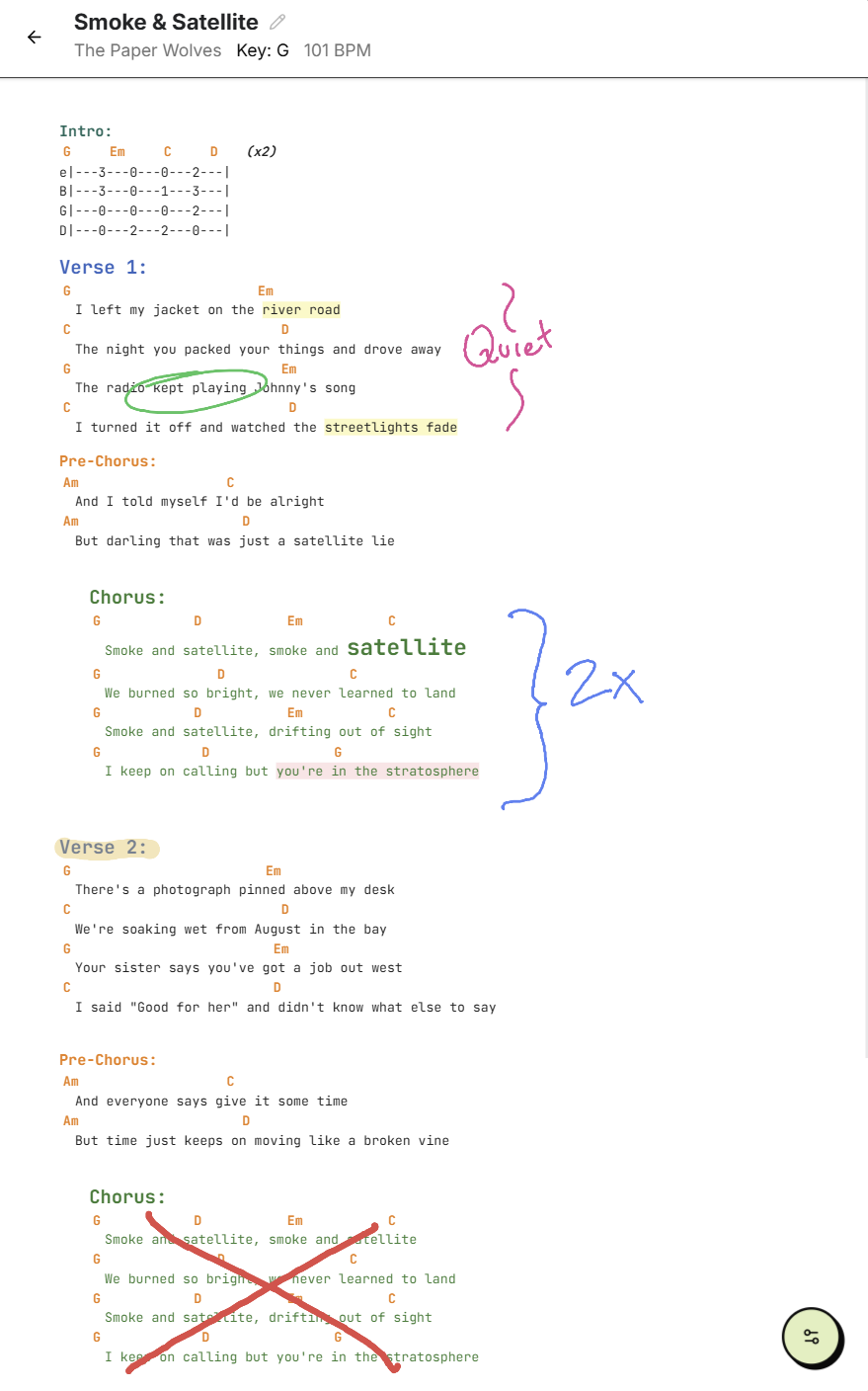 CabinJam Lead Sheet Editor